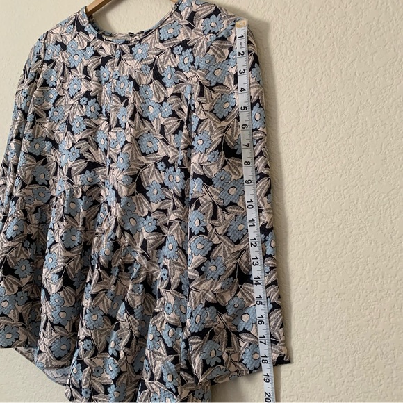 Rebecca Taylor 100% Silk Floral Crew Neck Blouse Size 2 Daisies 3/4 Sleeve - Picture 5 of 9
